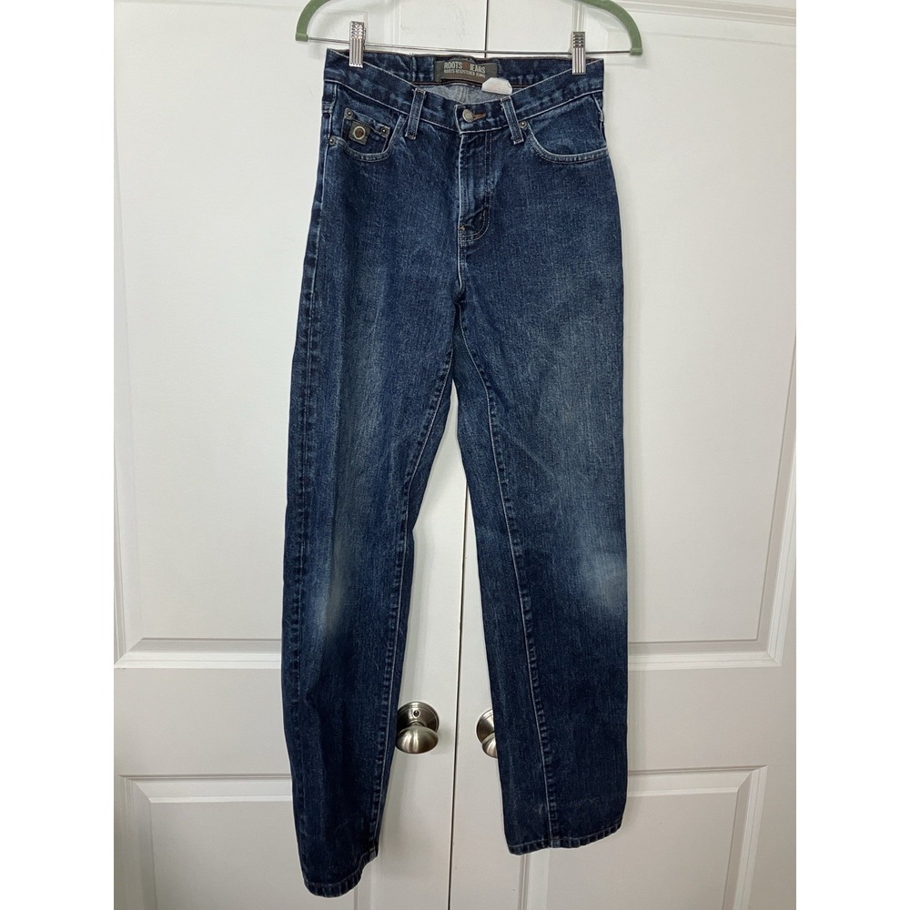 Vintage‎ Root Jeans Blue Straight Leg Y2K Dark Wash Made in Canada